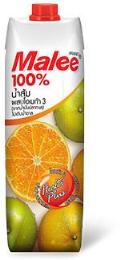 มาลี น้ำส้ม 100% ผสมโอเมก้า 3 (จากน้ำมันปลาทะเล)