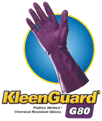 ถุงมือG80 Purple Nitrile Chemical Resistant Gloves