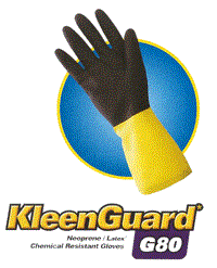 ถุงมือG80 Neoprene/Latex Chemical Resistant Gloves