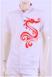 เสื้อ Polo shirt SD-116 White-Red 